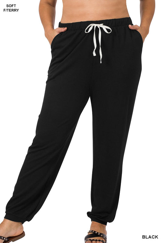 Soft French Terry Joggers (Curvy only) - *FINAL SALE*