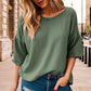 Full Size Round Neck Half Sleeve T-Shirt Plus Size