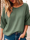 Full Size Round Neck Half Sleeve T-Shirt Plus Size