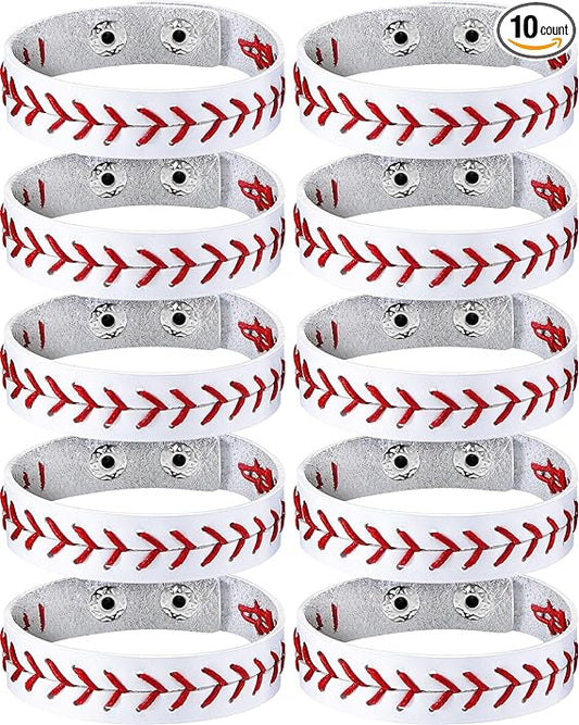 Leather Baseball Bracelet