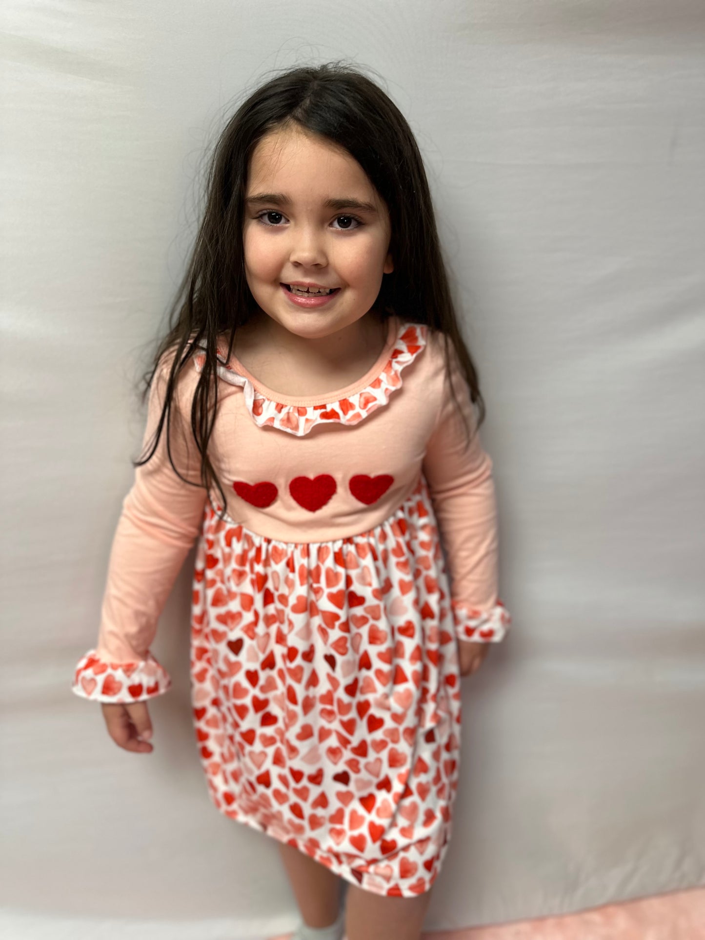 Pink Heart French Knot Valentine's Dress