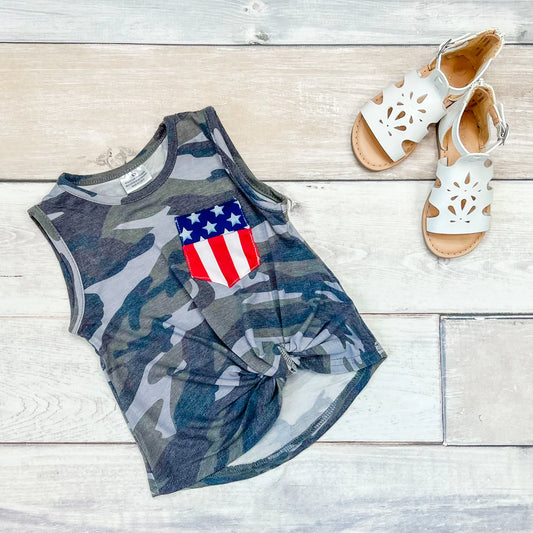 July 4th: Brave Girl's Sleeveless Shirt