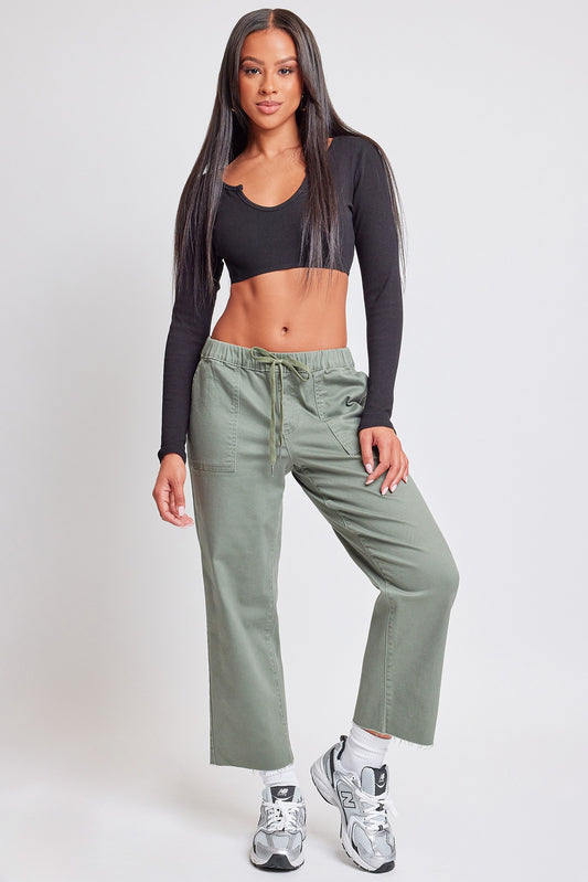 YMI High Rise Cropped Straight Leg Pant