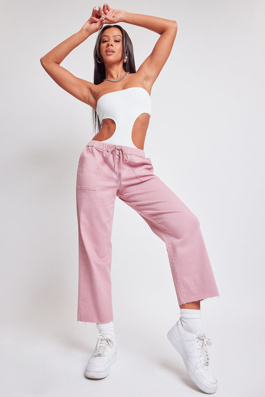 YMI High Rise Cropped Straight Leg Pant