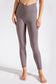 V Waist Full Length Leggings in Smoky Grey