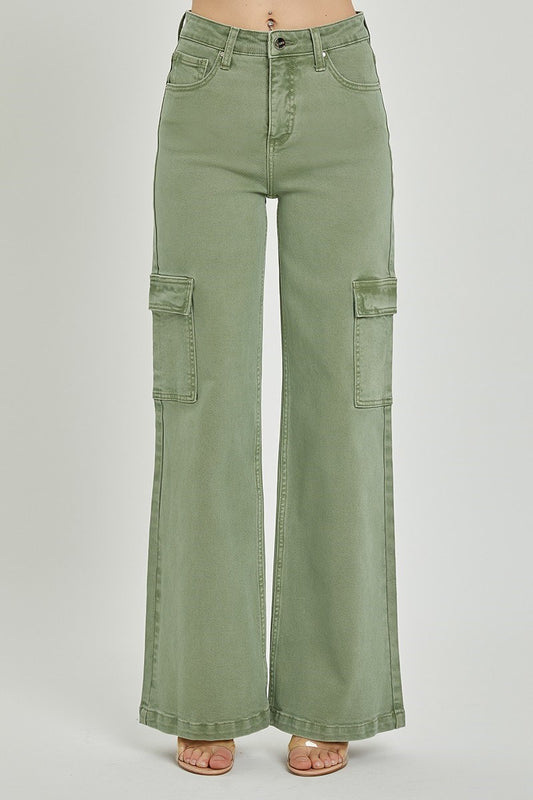 Risen High Rise Cargo Wide Pants