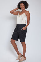 Wide Leg Bermuda Shorts with Big Pockets