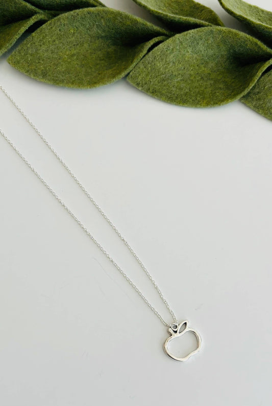 Teacher Era Necklace - Silver Apple