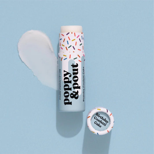 Poppy + Pout Lip Balm - Birthday Confetti Cake