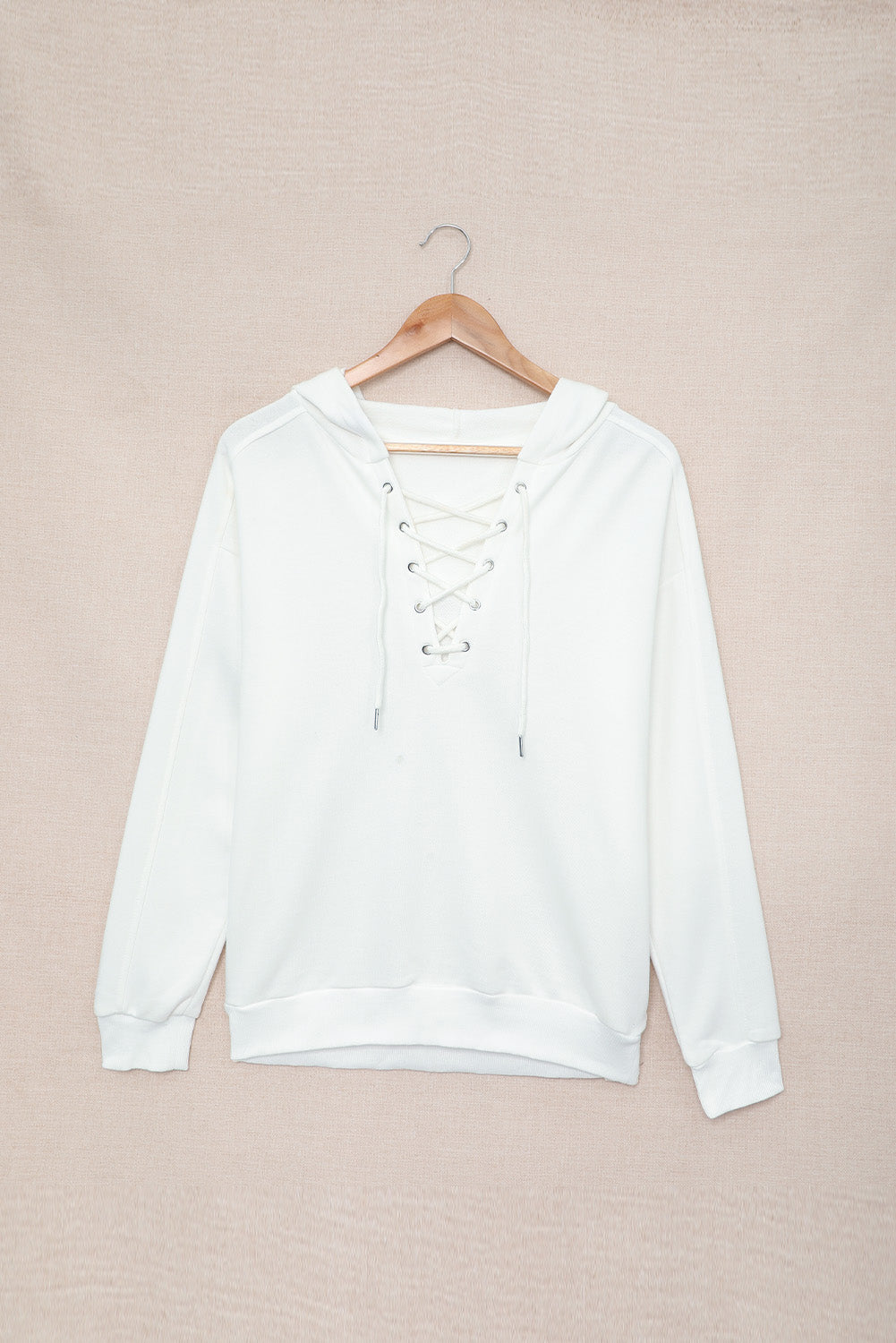 Lace Up Long Sleeve Hoodie