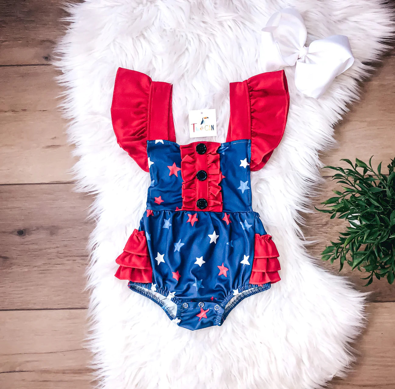 Americana Stars Bubble Romper *FINAL SALE*