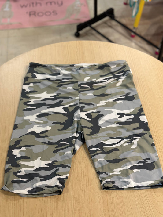 Camo Print Biker Short (Curvy) - *FINAL SALE*