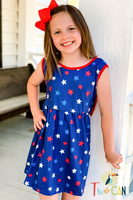 Americana Stars Bow Back Dress