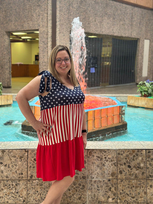 American Flag Theme Color Block Dress *FINAL SALE*