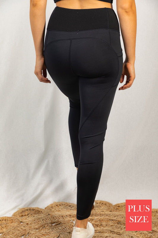 Contrast Color Leggings (Curvy)