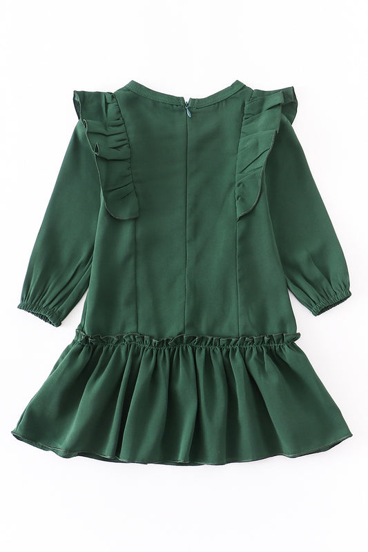 Green Ruffle Dress *FINAL SALE*