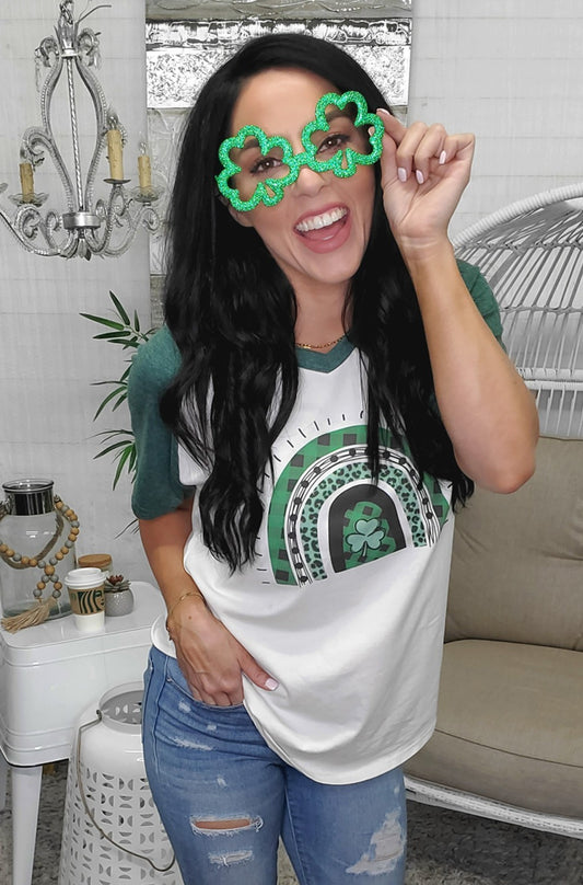 St. Patrick's Day Arches V-Neck Raglan