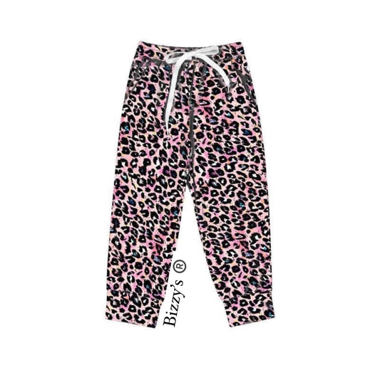 Pink Cheetah Patterned Joggers (Girls)