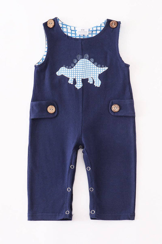 Navy Dinosaur Applique Romper (Boys) *FINAL SALE*