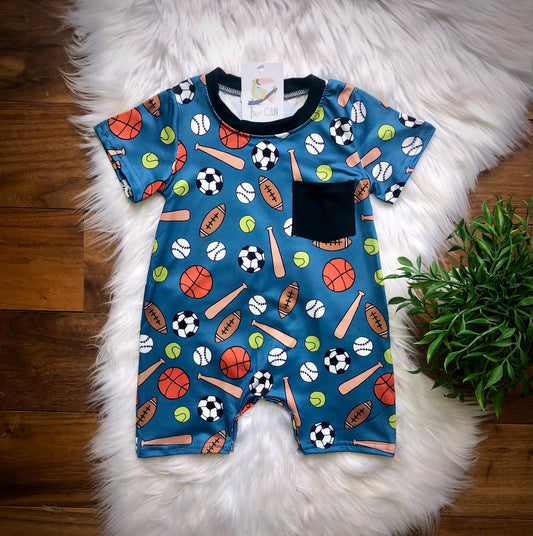 Boys at Play Romper *FINAL SALE*