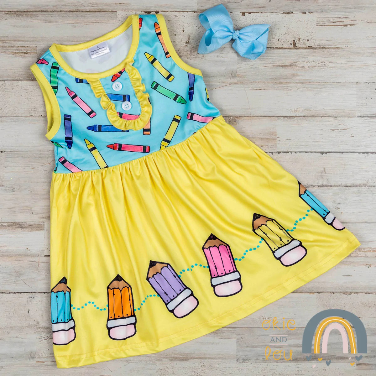 Happy Crayon Dress *FINAL SALE*