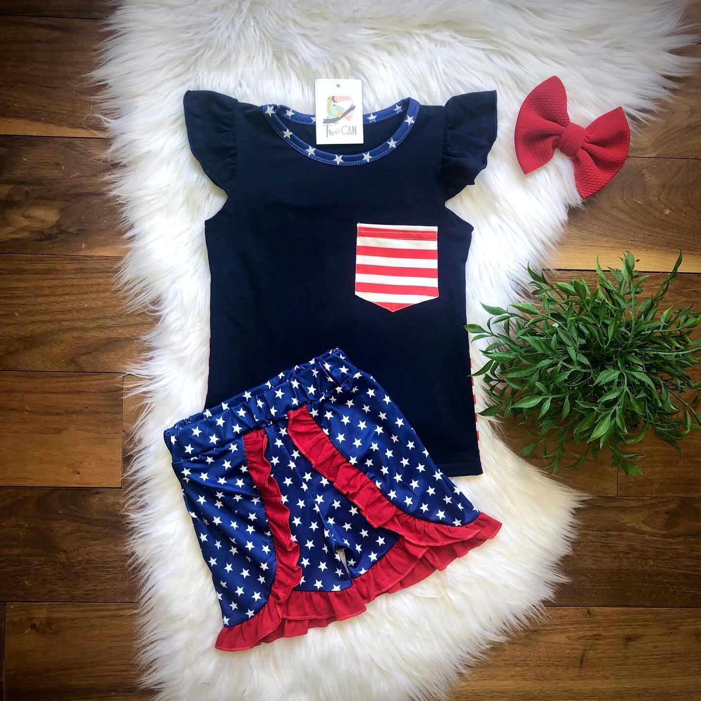 Star Spangled Shorts Set