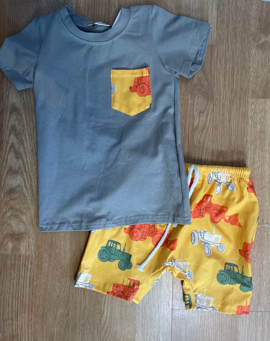 Takin' a Tractor Ride Shorts Jogger Set (Boys) *FINAL SALE*