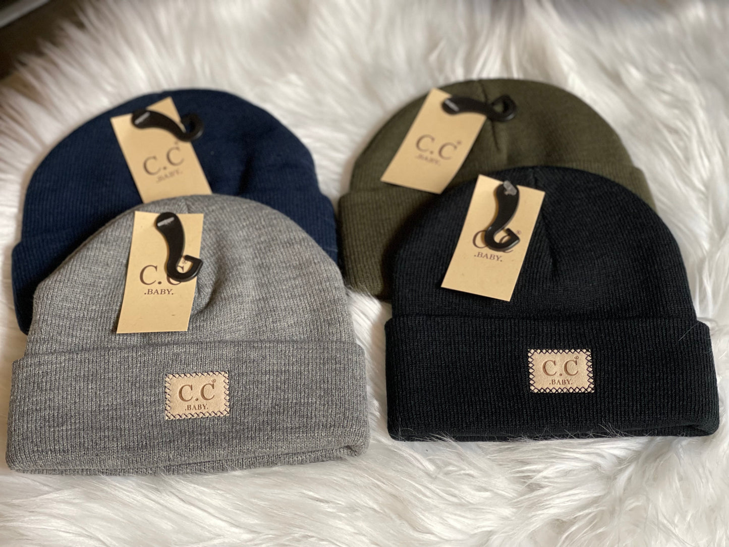 C.C. Classic Rib Patch Baby Beanie