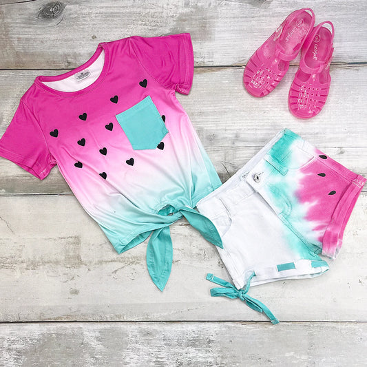 I Love Watermelon Denim Short Set *FINAL SALE*